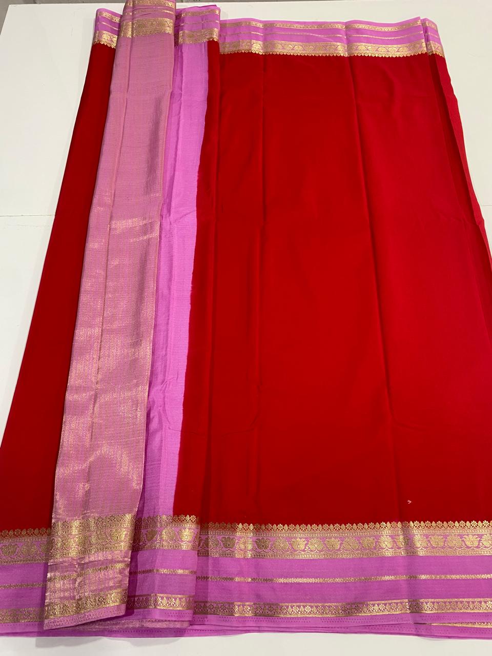 Mysore Crepe Zari Border Saree (2983)