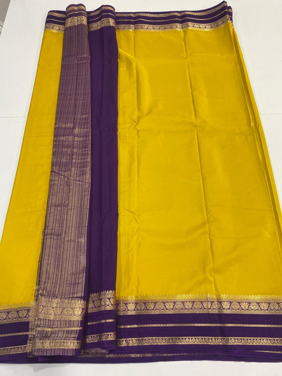 Mysore Crepe Zari Border Saree (2983)
