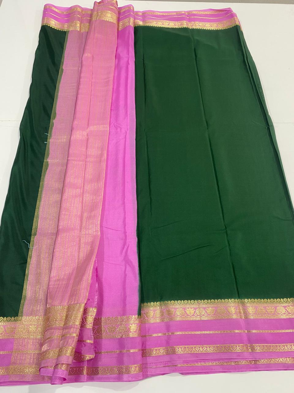 Mysore Crepe Zari Border Saree (2983)
