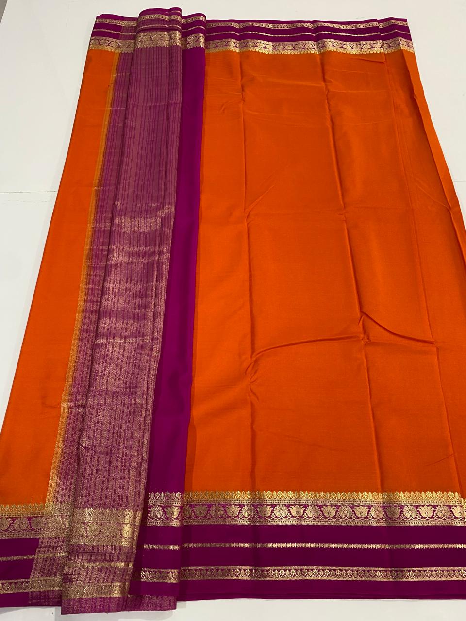 Mysore Crepe Zari Border Saree (2983)