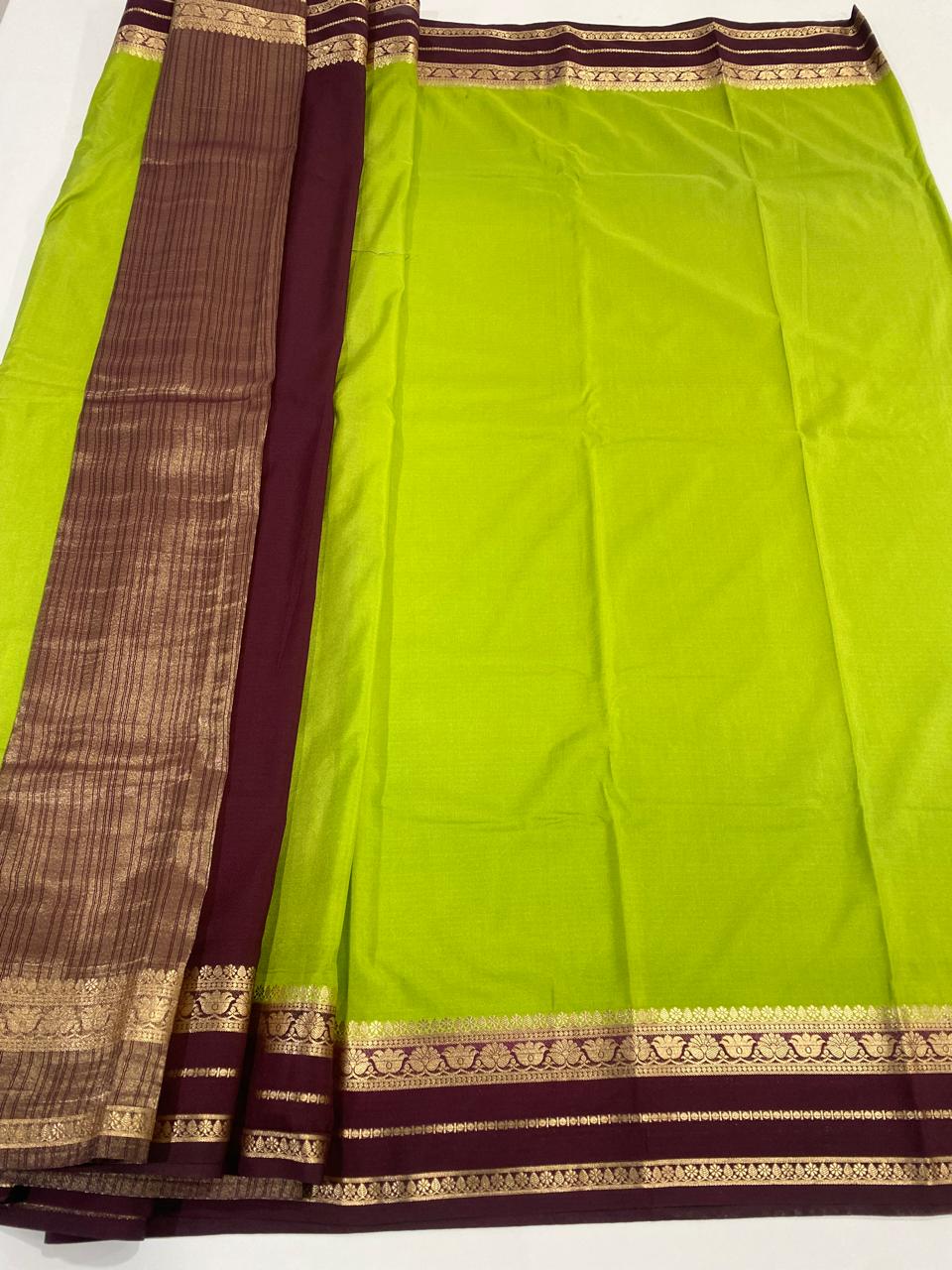 Mysore Crepe Zari Border Saree (2983)