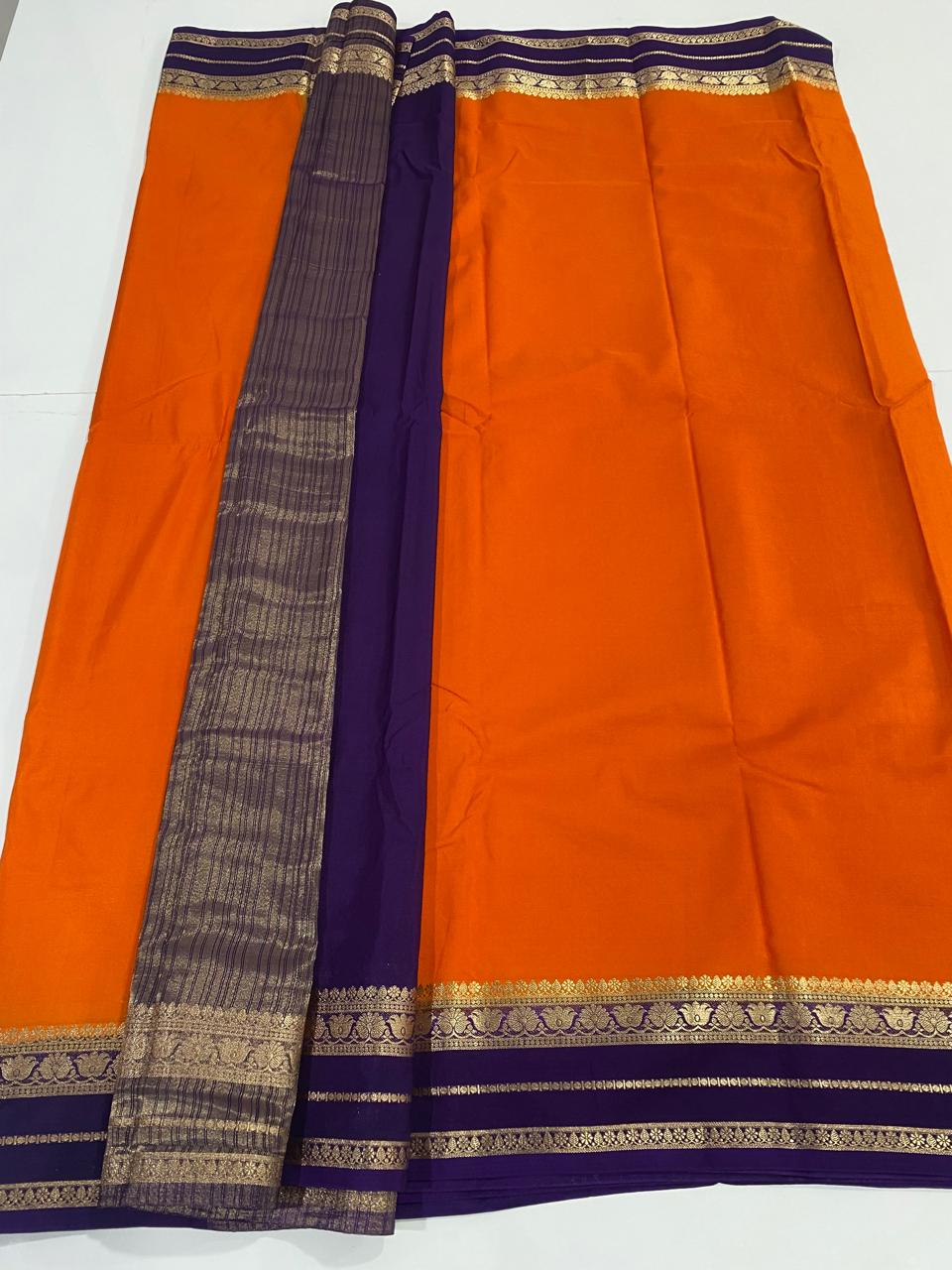 Mysore Crepe Zari Border Saree (2983)