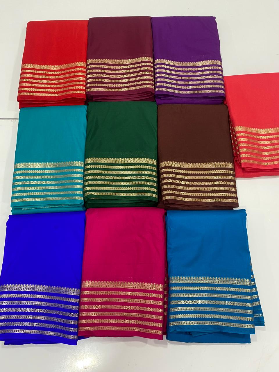 Mysore Crepe Self Saree (2984)