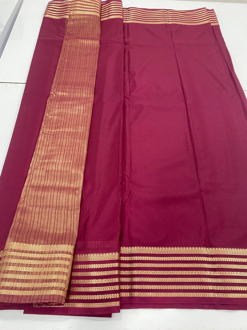 Mysore Crepe Self Saree (2984)