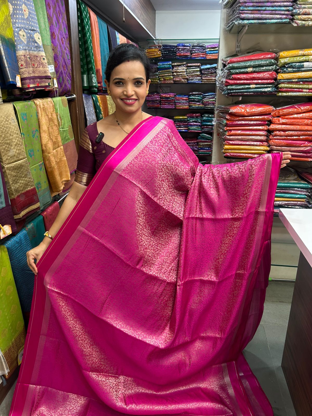 Crepe Georgette Broket Saree (2969)