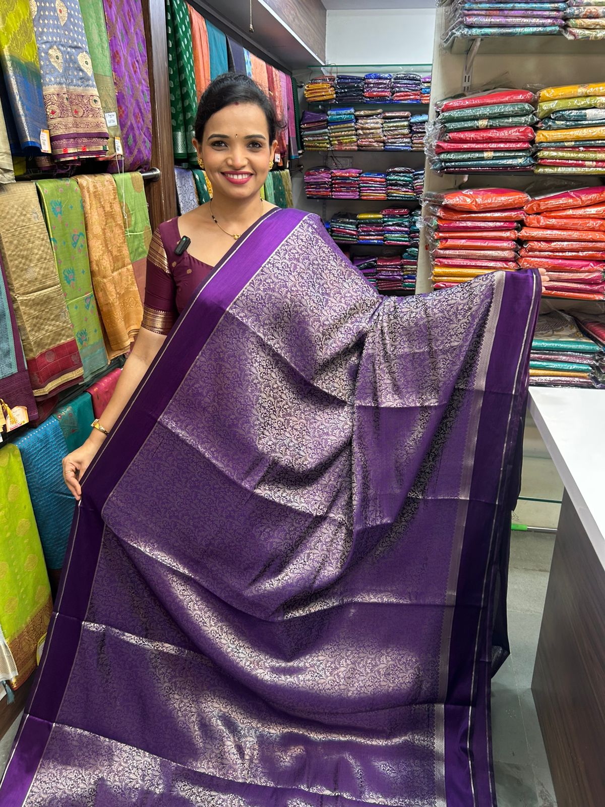 Crepe Georgette Broket Saree (2969)