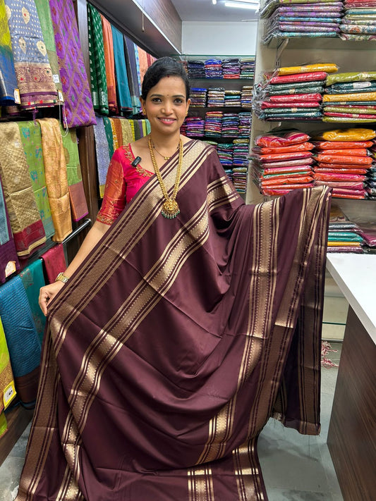 Mysore Crepe Bentex Border Saree (2978)