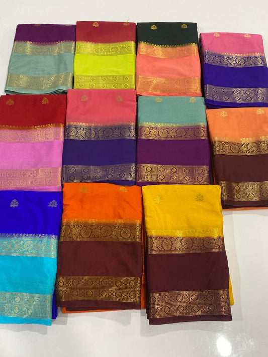 Mysore Crepe Butta Saree (2992)