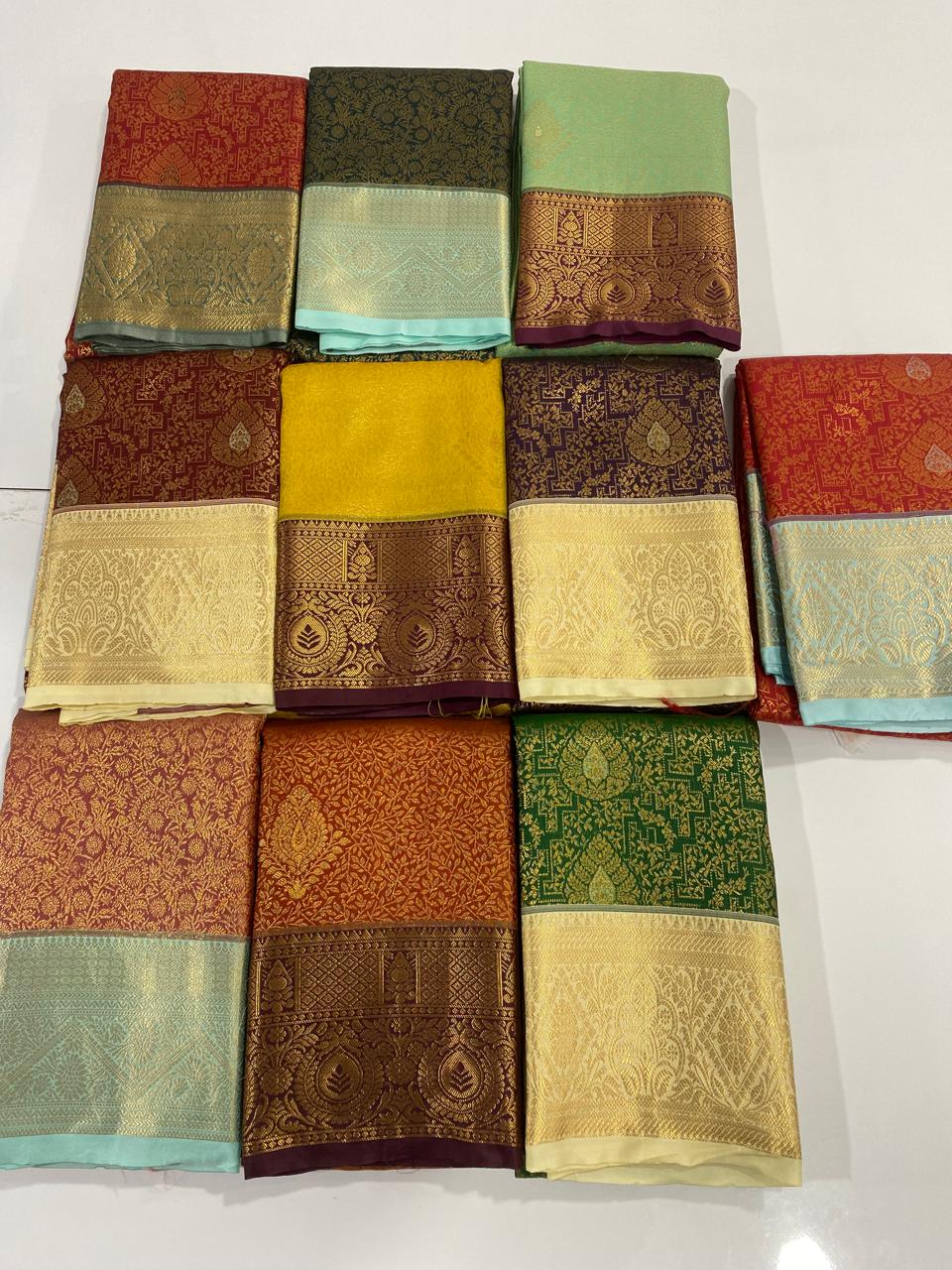 Kanchipuram semi silk sarees (2963)
