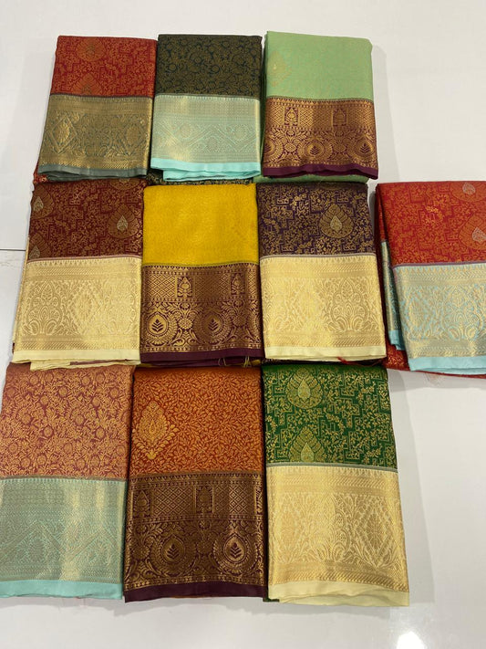 Kanchipuram semi silk sarees (2963)
