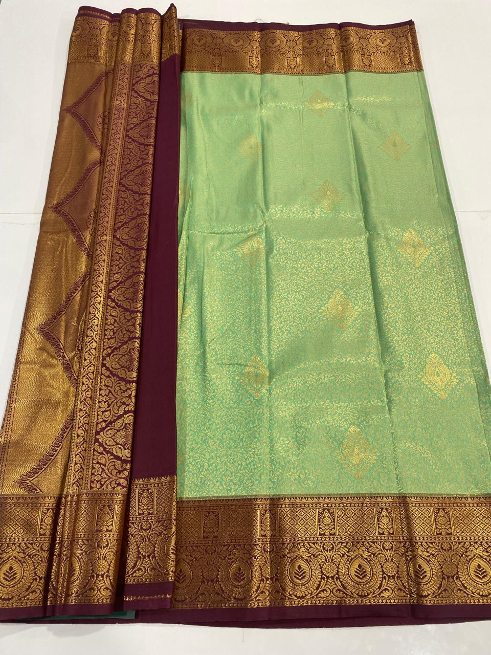 Kanchipuram semi silk sarees (2963)