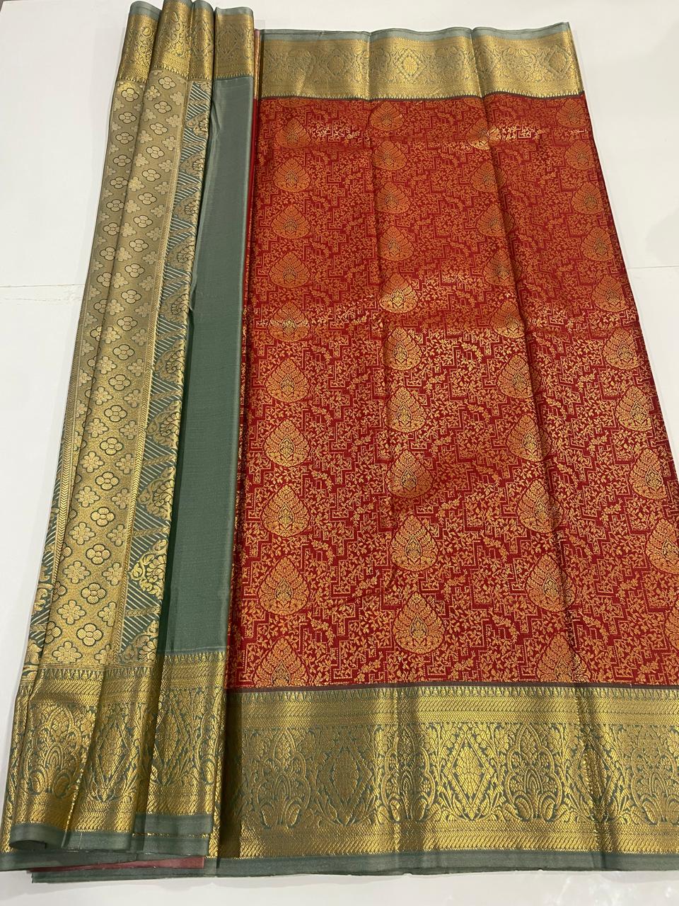 Kanchipuram semi silk sarees (2963)