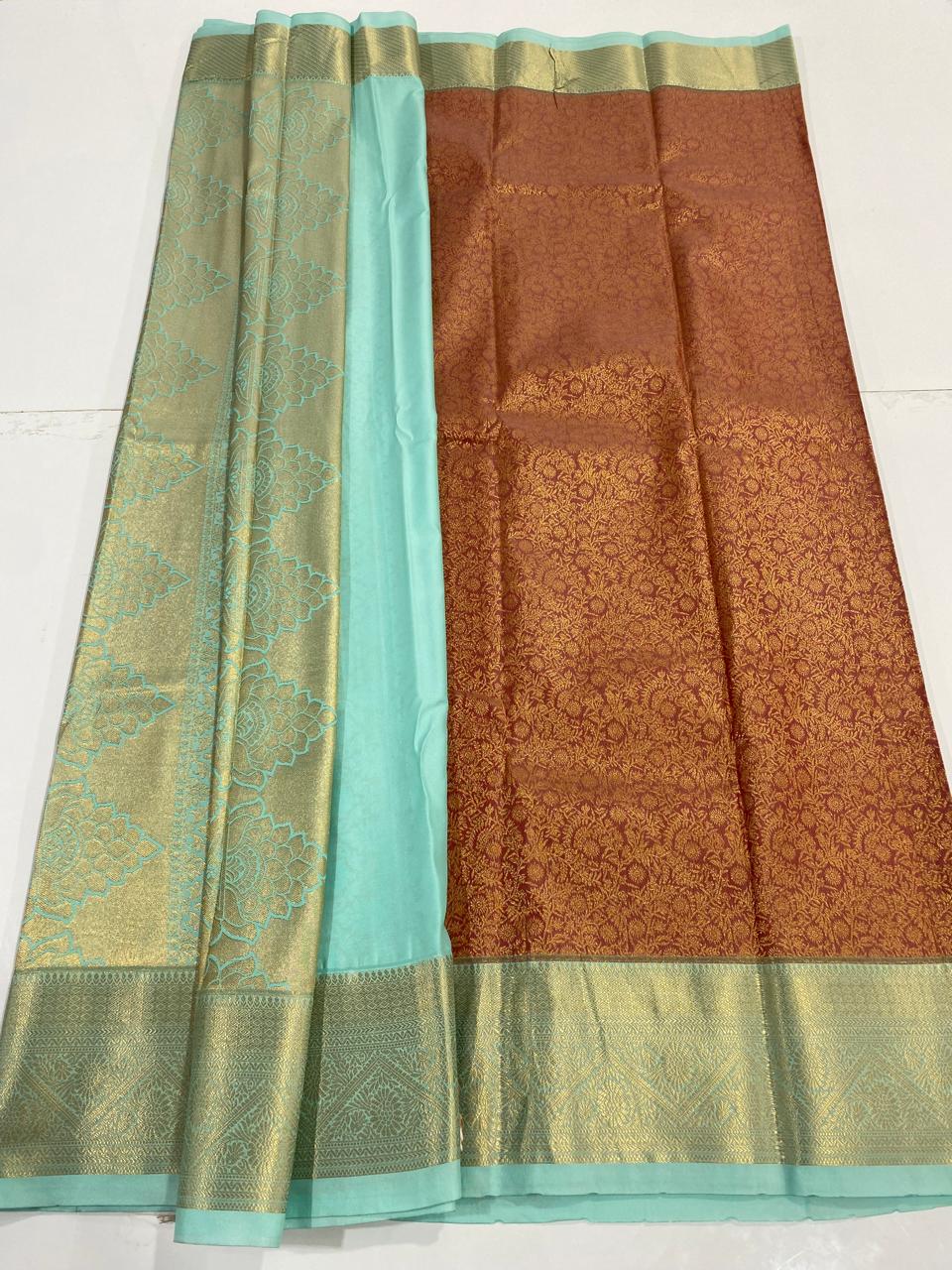 Kanchipuram semi silk sarees (2963)