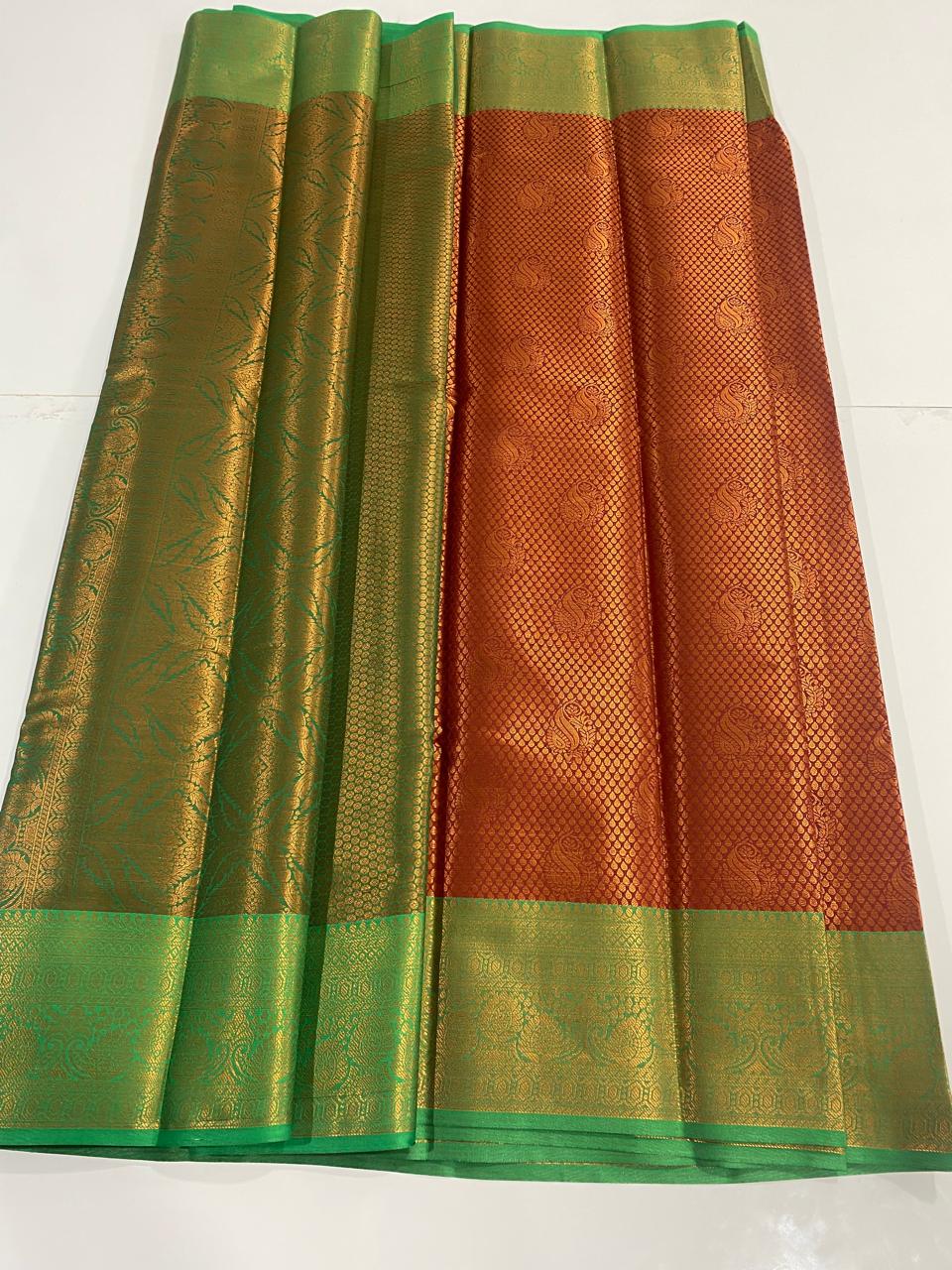 Semi Silk Broket Saree (2989A)