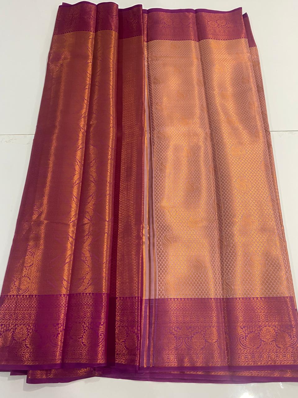 Semi Silk Broket Saree (2989A)
