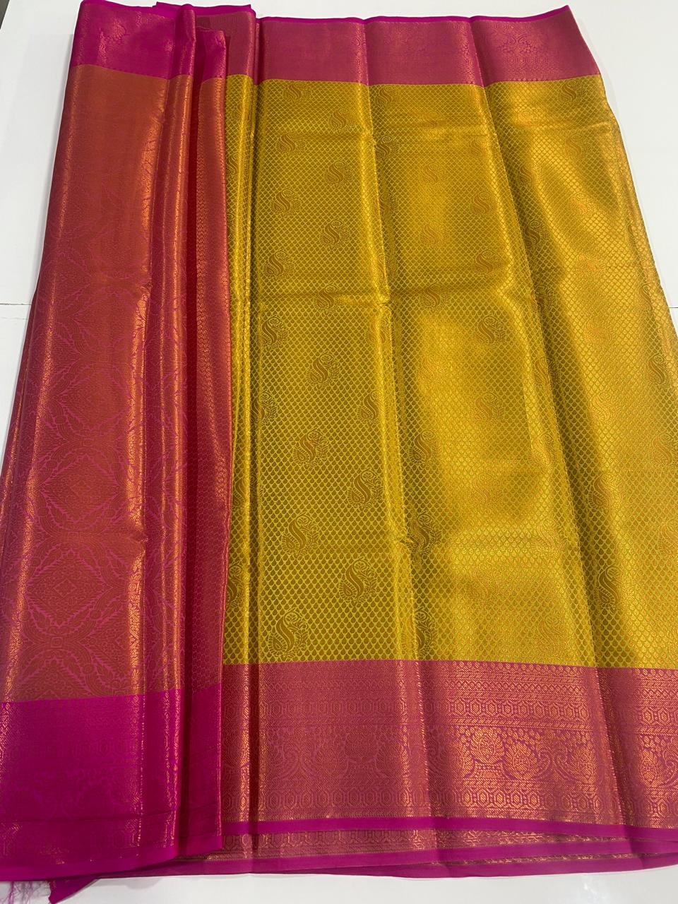 Semi Silk Broket Saree (2989A)