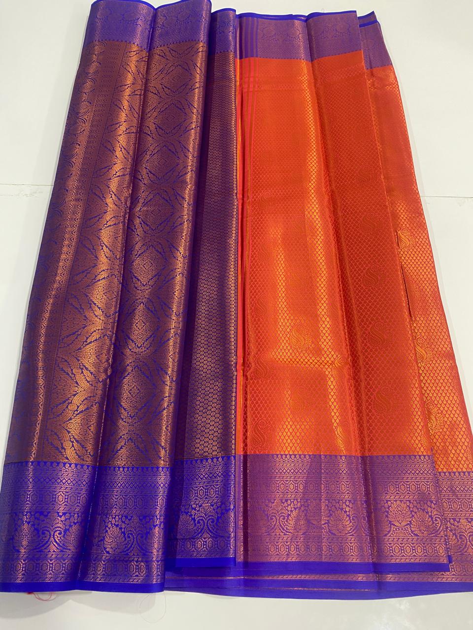 Semi Silk Broket Saree (2989A)