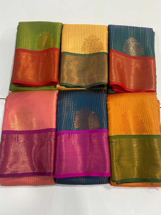 Semi Silk Broket Saree (2989B)