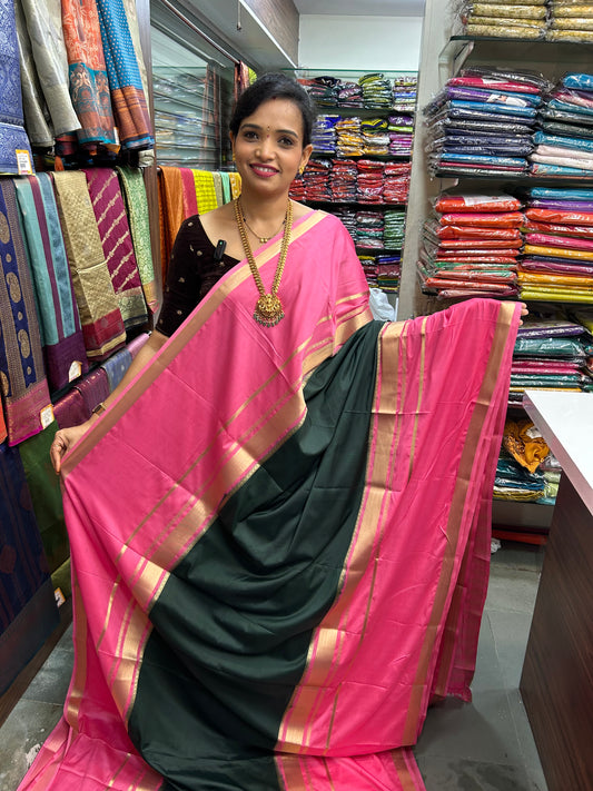 Mysore Crepe Bentex Border Saree (2856)