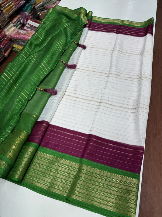 Georgette 3D Lines Saree (2308)-1