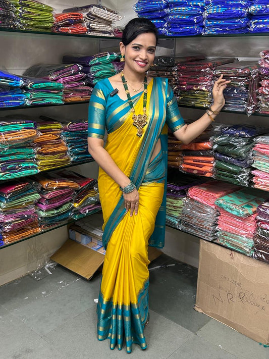 Crepe Bentex Border Saree (2439C)