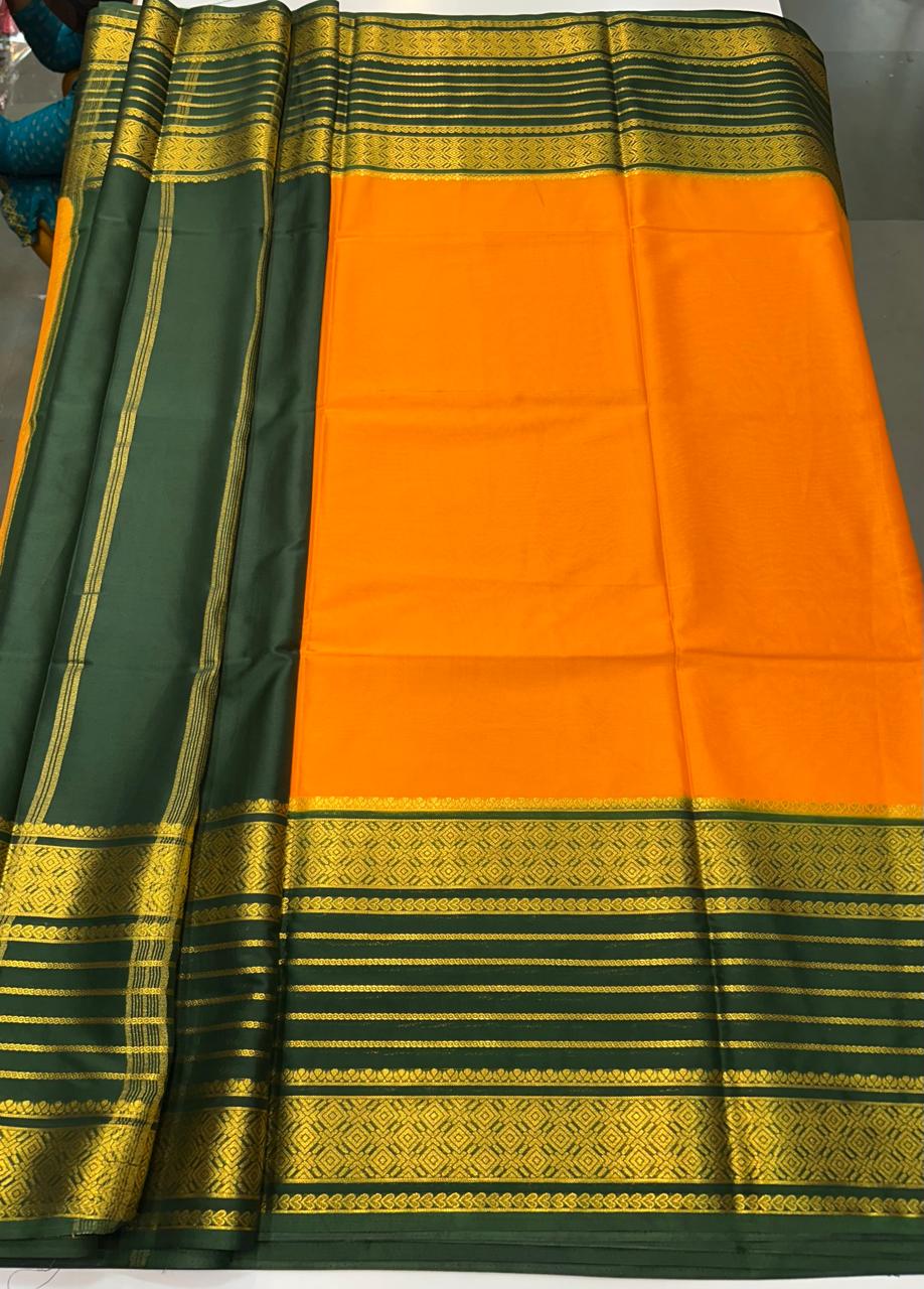 Crepe Big Bentex Border Saree (2439H)