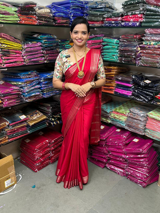 Crepe Self Saree (2424H)
