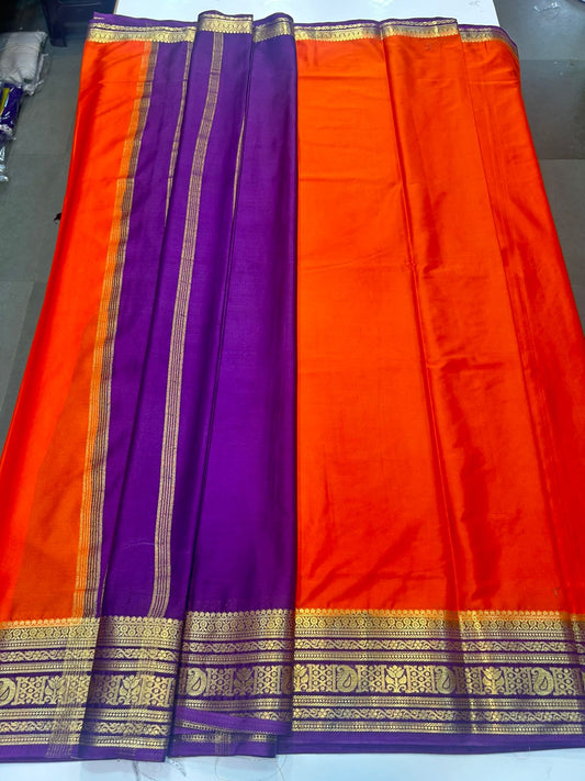 Crepe Mango Border Saree (2426G)