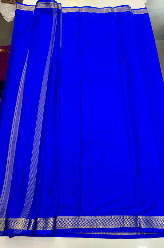 Mysore Crepe Small Border Saree (2547)