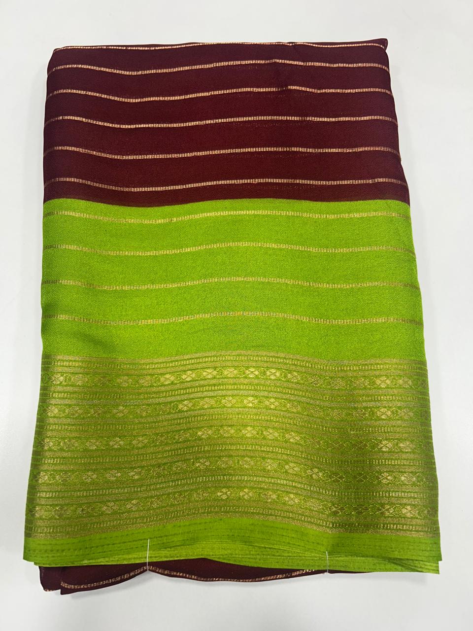 Georgette 2D Lines Saree (2665)