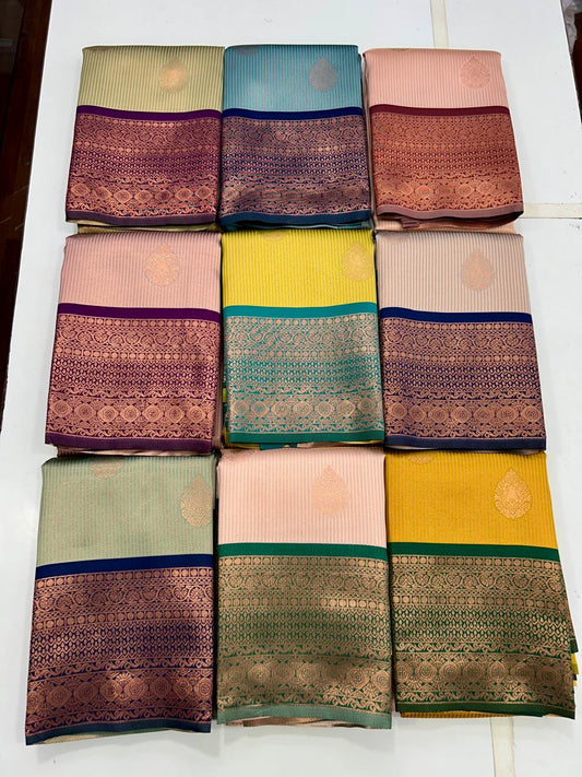 Semi Silk Border Saree (2632)