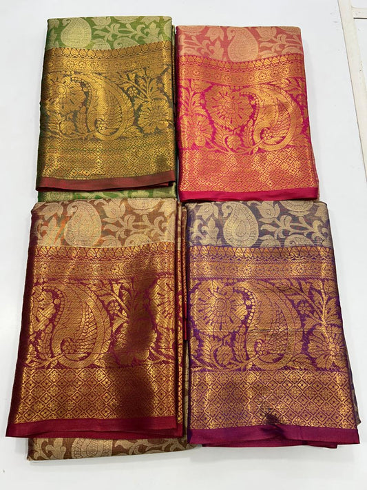 Semi Silk Tissue Broket Saree (2664)