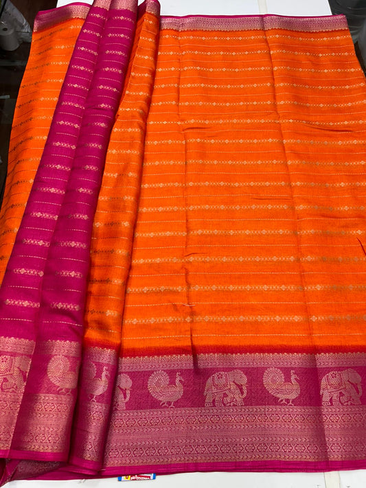 Fancy Georgette Jari Lines Saree (2672)