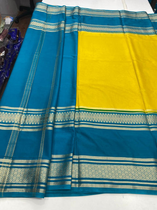 Mysore Crepe Big Border Saree (2757F)