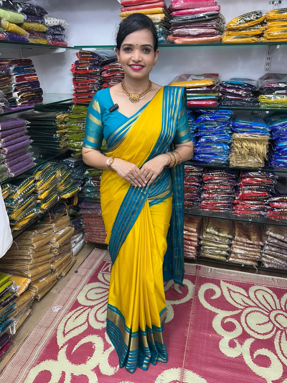 Mysore Crepe 2D Dani Saree (2757B)