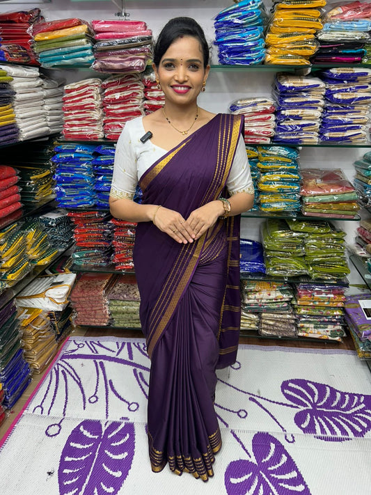 Mysore Crepe Self Saree (2764C)