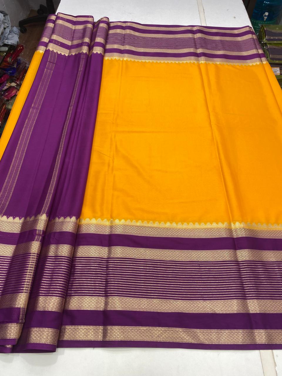 Mysore Crepe Big Border Saree (2790)