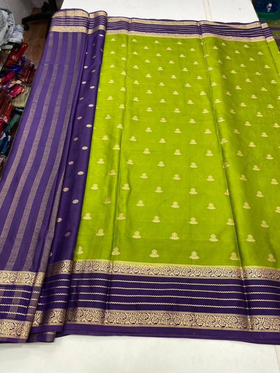Mysore Crepe Butta Saree (2788A)