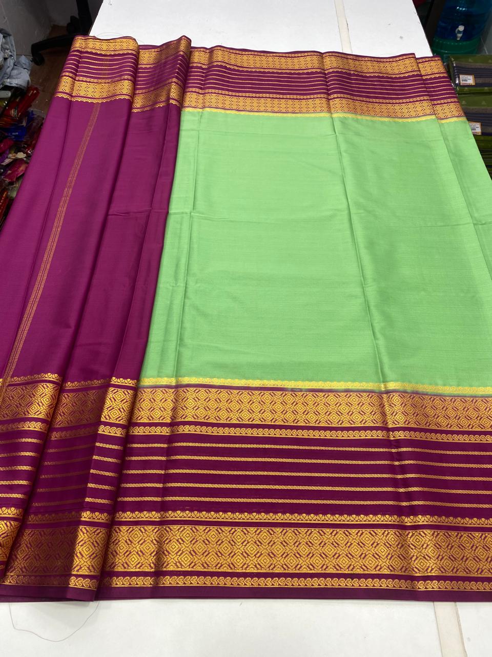 Mysore Crepe Big Border Saree (2789A)