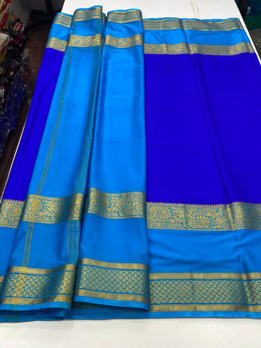 Mysore Crepe Big Border Saree (2711D)