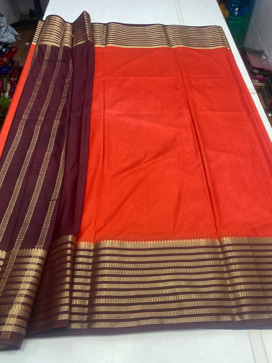 Mysore Crepe Big Border Saree (2801)