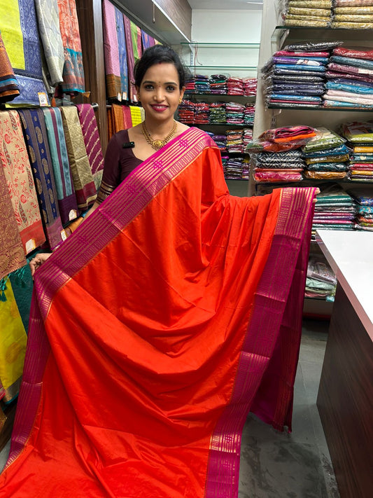 Mysore Crepe Zari Border Saree (2853)