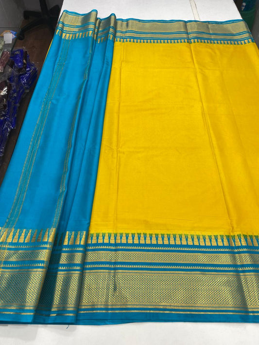 Mysore Crepe Big Border Saree (2756B)