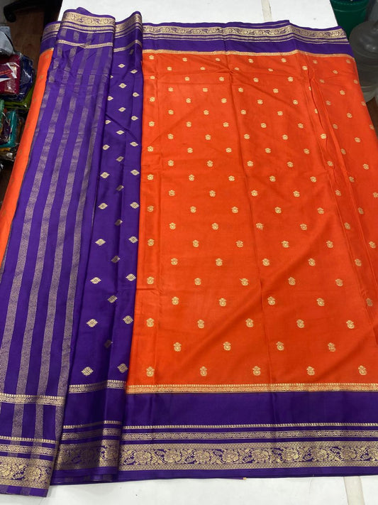 Mysore Crepe Butta Saree (2874)