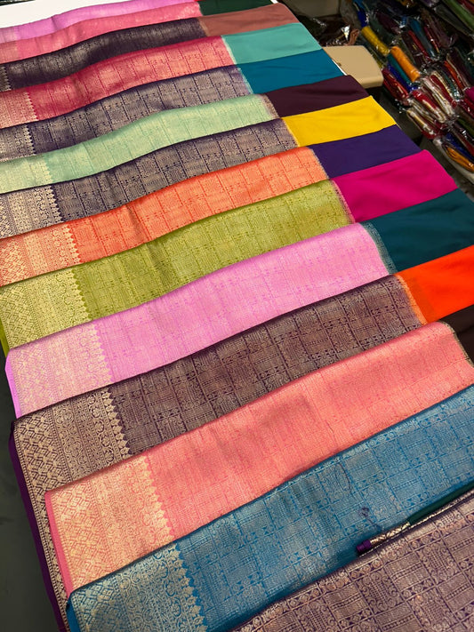 Crepe Half Broket Half Plain Saree (2896)