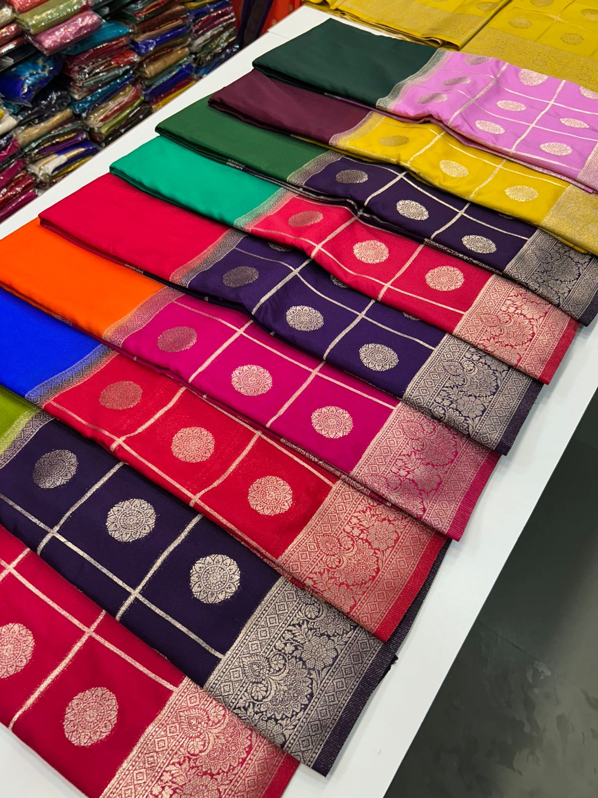 Khaddi Georgette Big Butta Border Saree (2891)