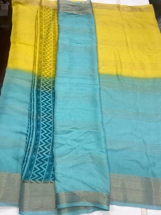 Fancy Georgette Jari Lines Saree(2907)