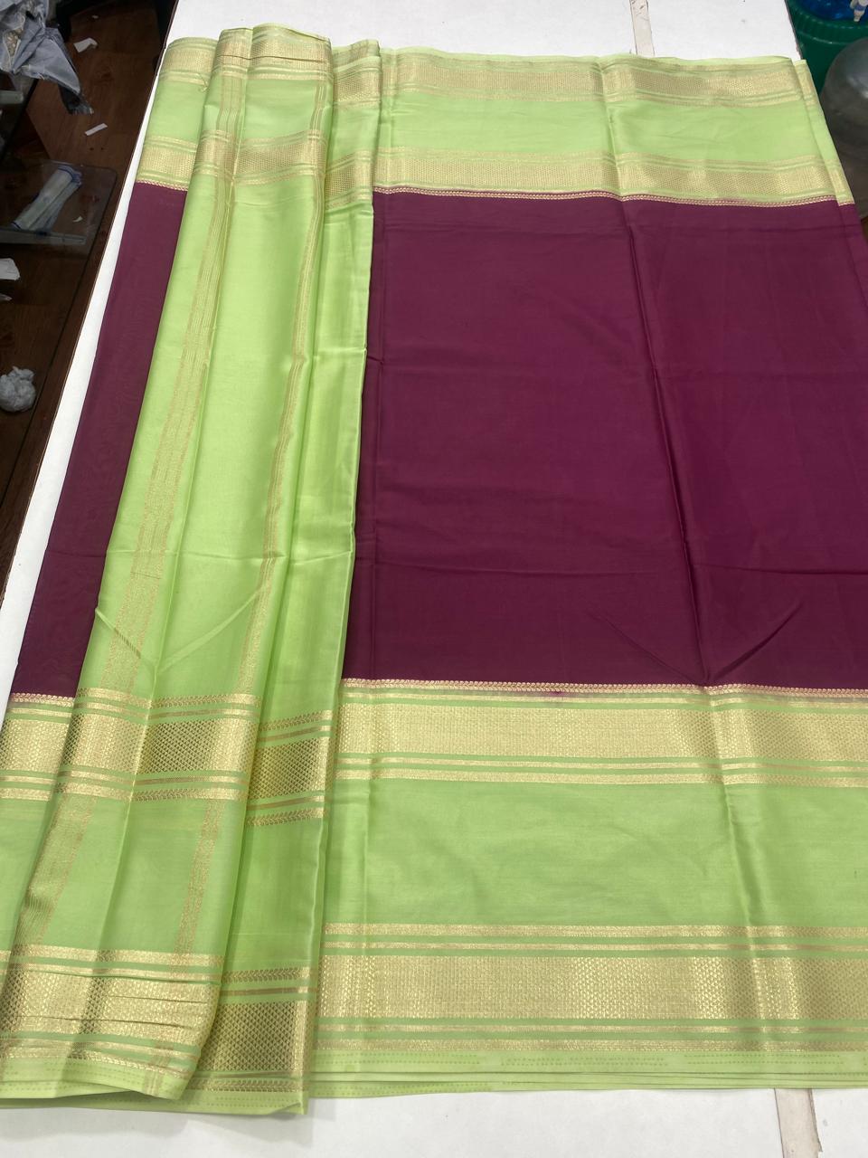Mysore Crepe Bentex Border Saree(2927)