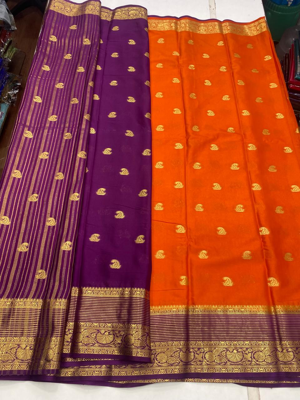 Mysore Crepe Butta Saree (2940)