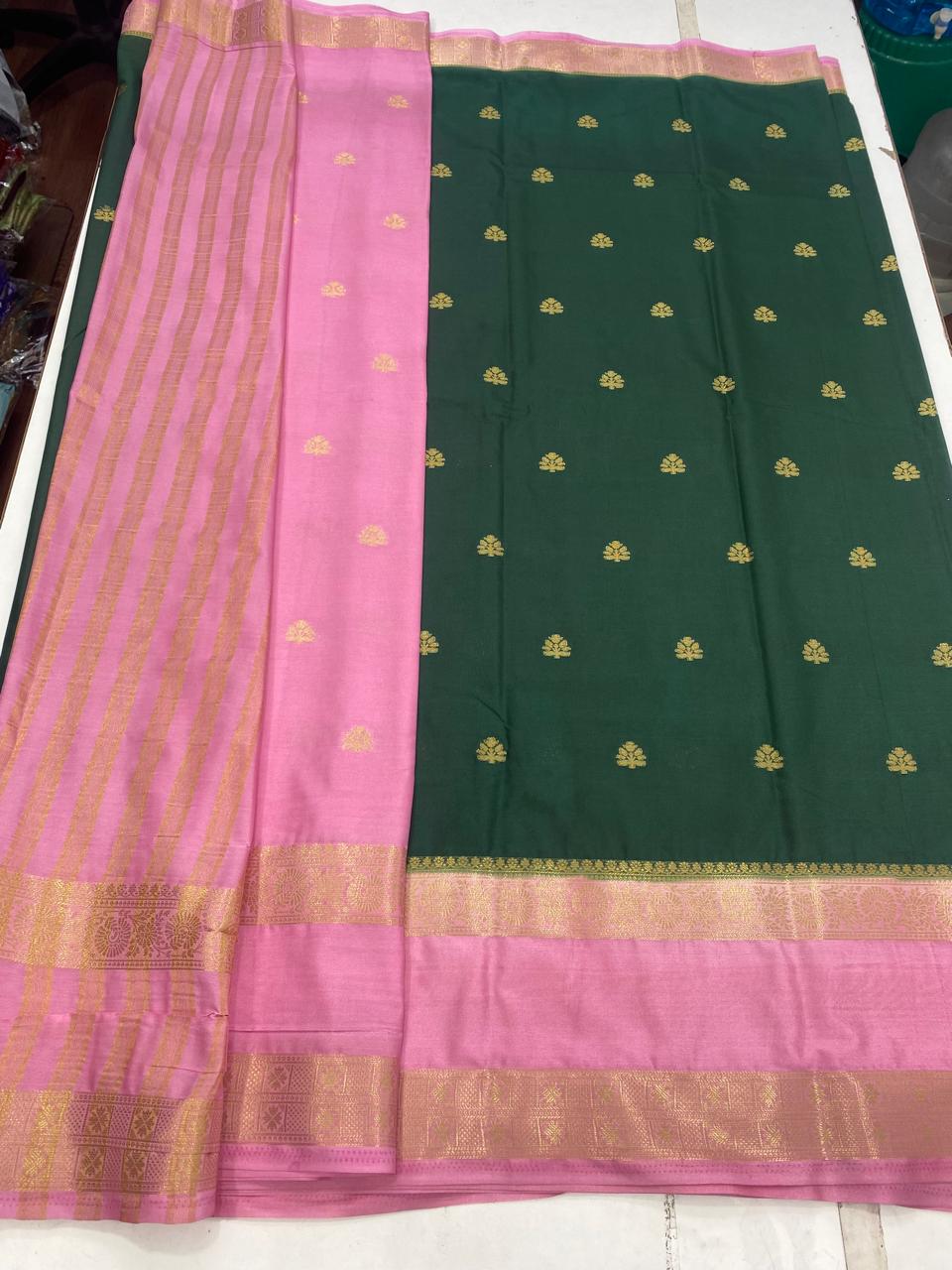 Mysore Crepe Butta Saree (2943)